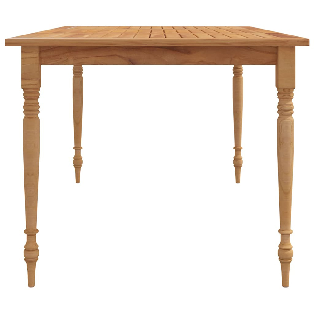 vidaXL 6 Seater Brown Wooden Rectangular Batavia Table Image 4