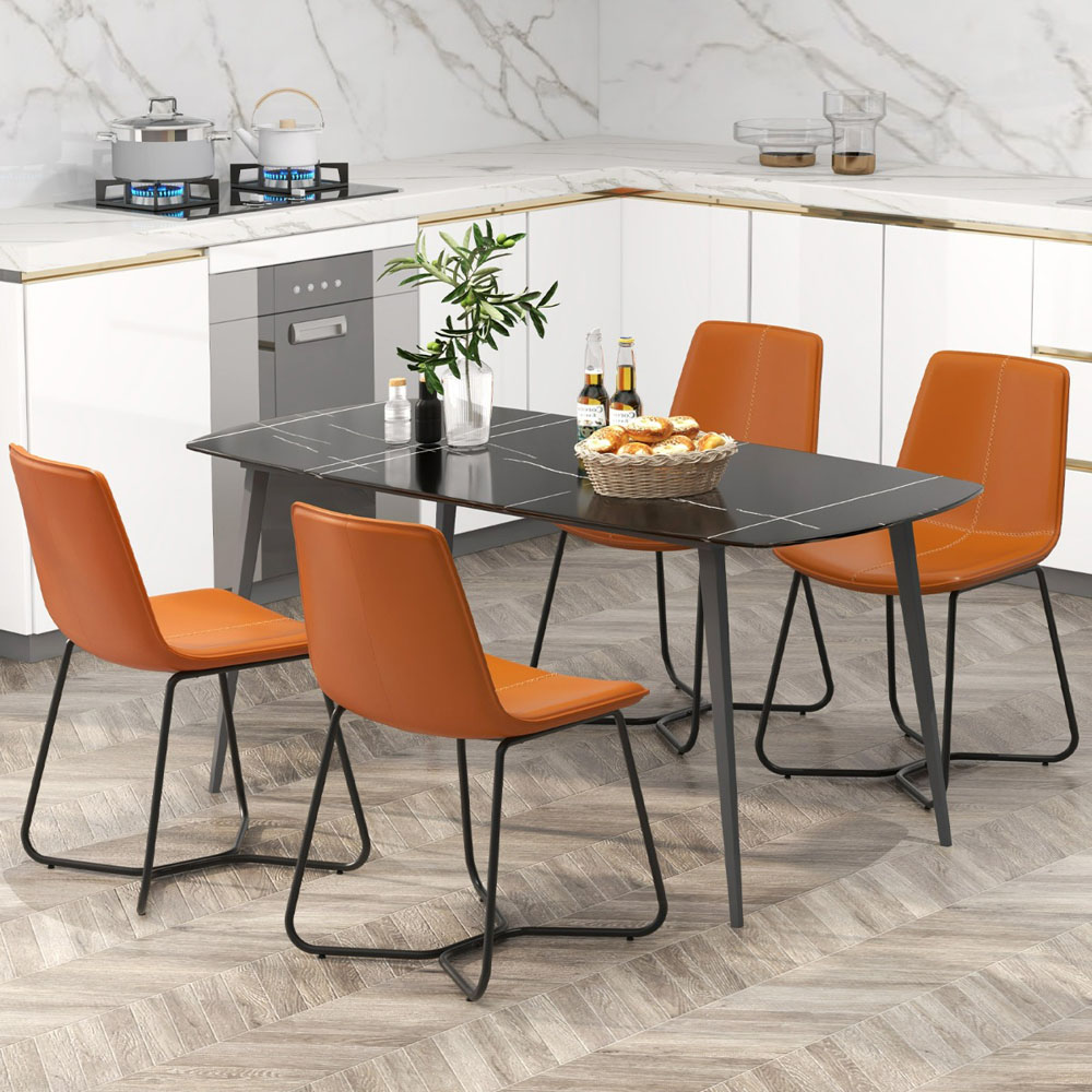 Costway Set of 2 Brown Vintage Sichting Dining Chair Image 4