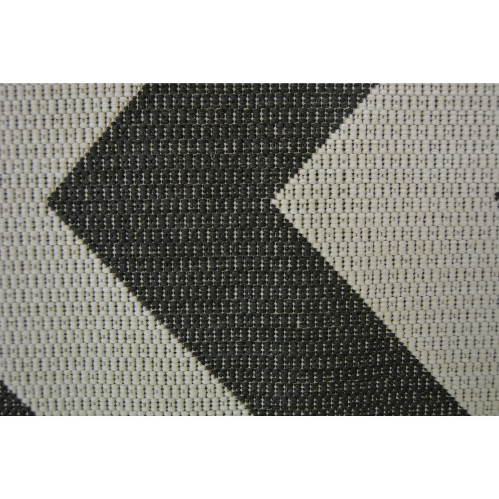 wilko County Monochrome Rug Grey Black 80 x 150cm Image 2