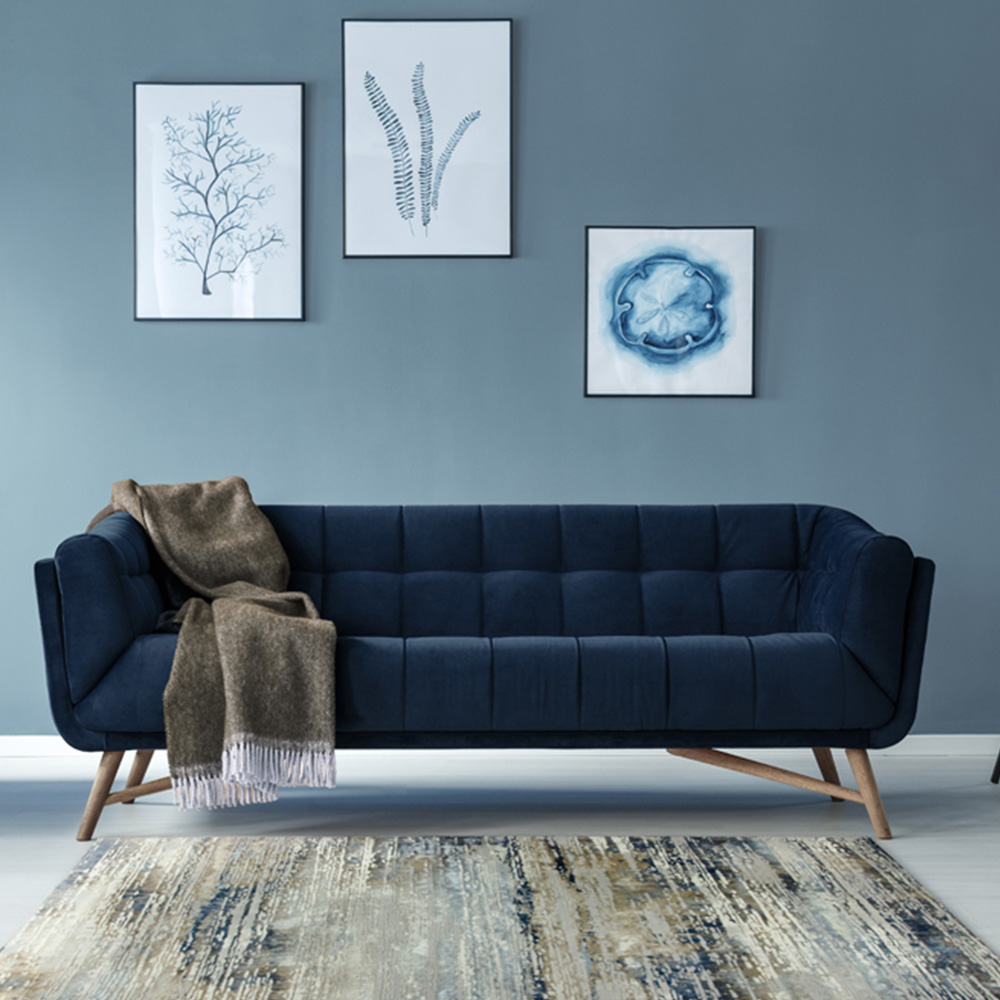 Esselle Home Solar Neptune Natural and Blue Rug 160 x 230cm Image 7