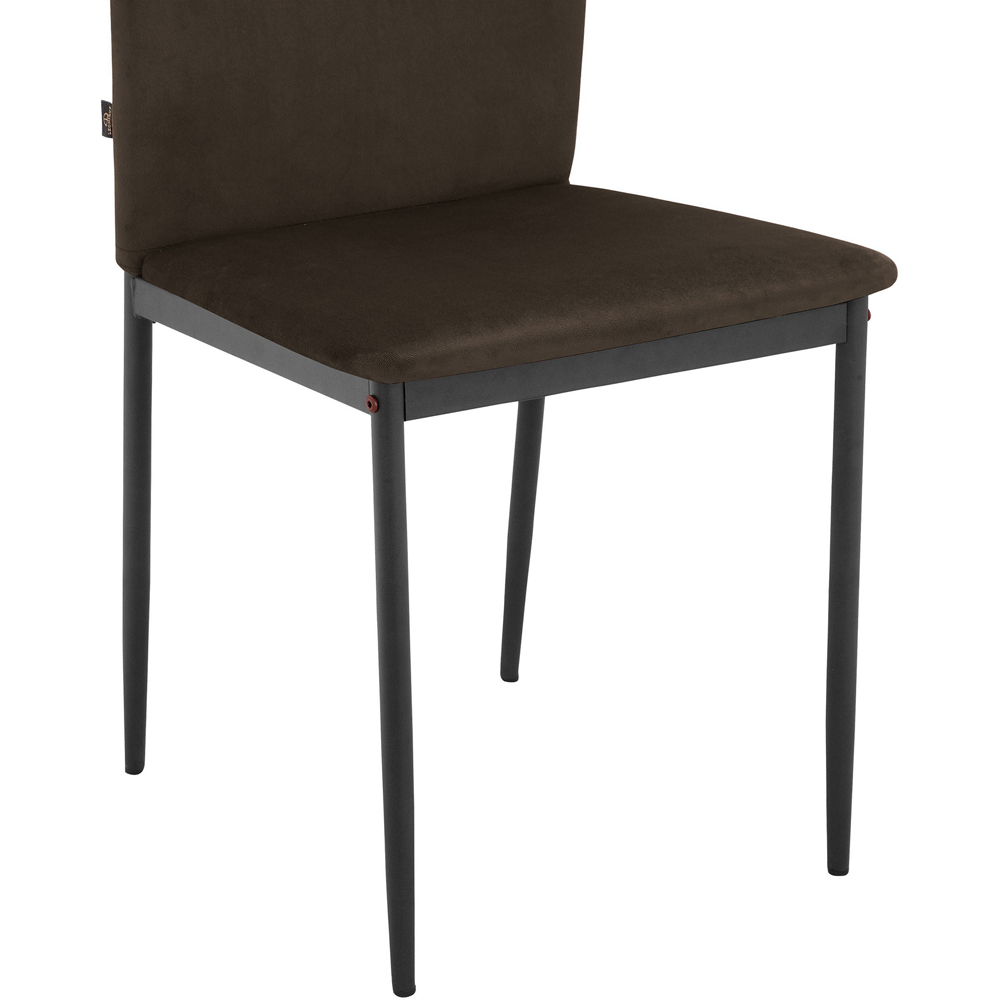 Loft24 Pavia Set of 2 Mink Velvet Dining Chair Image 5