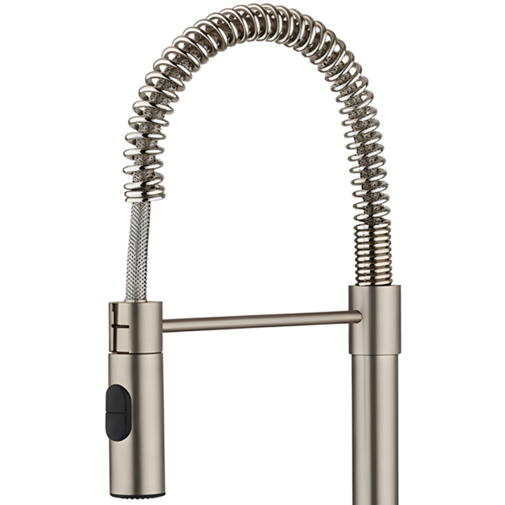 Piralla Vox Brushed Nickel Single Lever Semi Professional Kitchen Mixer with Hand Spray and Spout Image 2