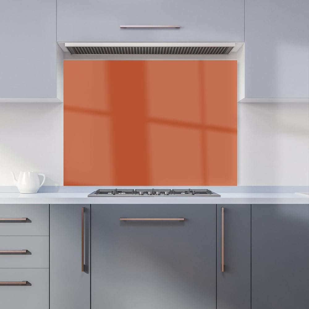 Warren Reed Designer Rusty Orange Glass Kitchen Splashback 65 x 90cm Image 1