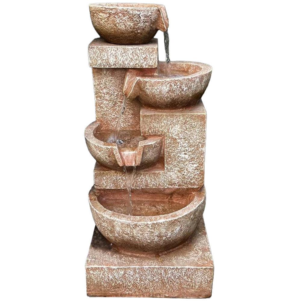 Tranquillity Sparkling Bowls 4-Tier Solar Water Feature Image 1