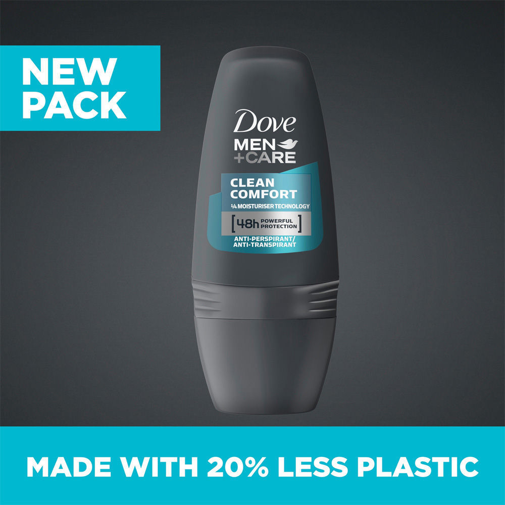 Dove Men+Care Clean Comfort  Antiperspirant Deodorant Roll On 50ml Image 4