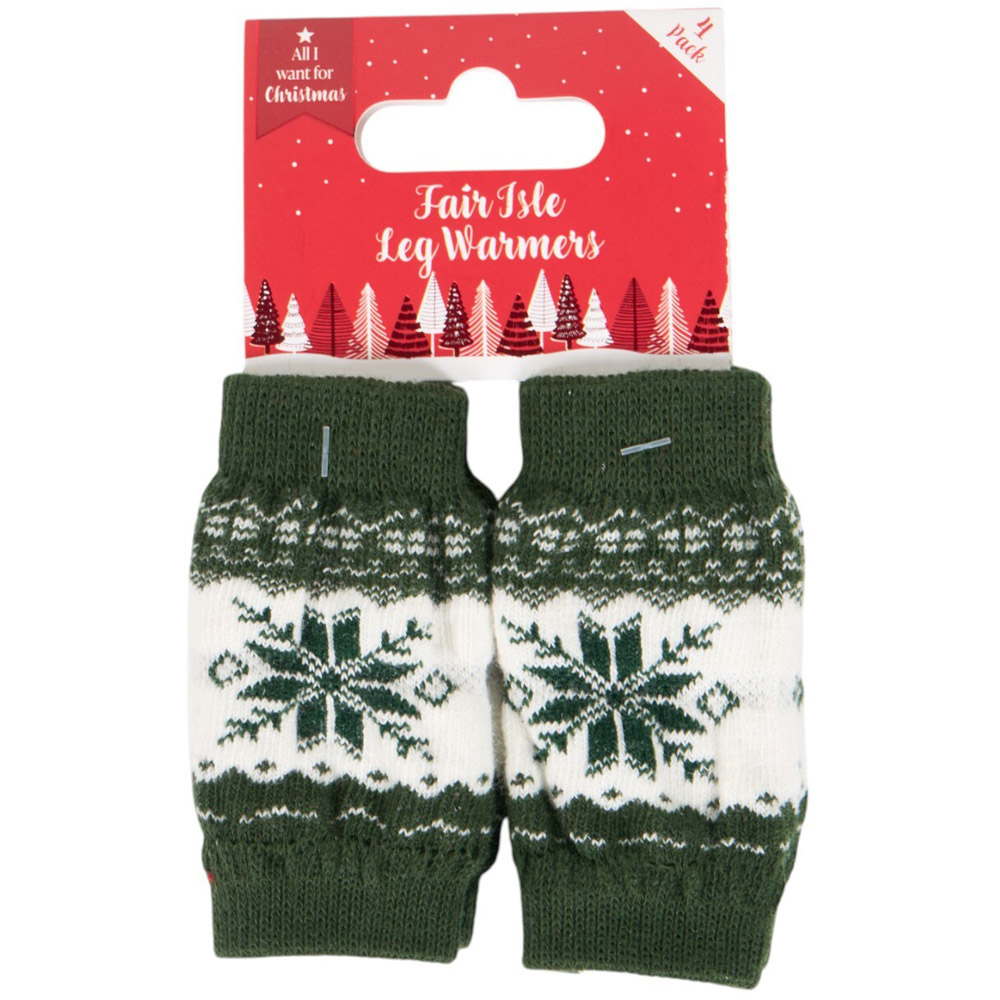 Pack of 4 Fair Isle Dog Leg Warmers Image 4