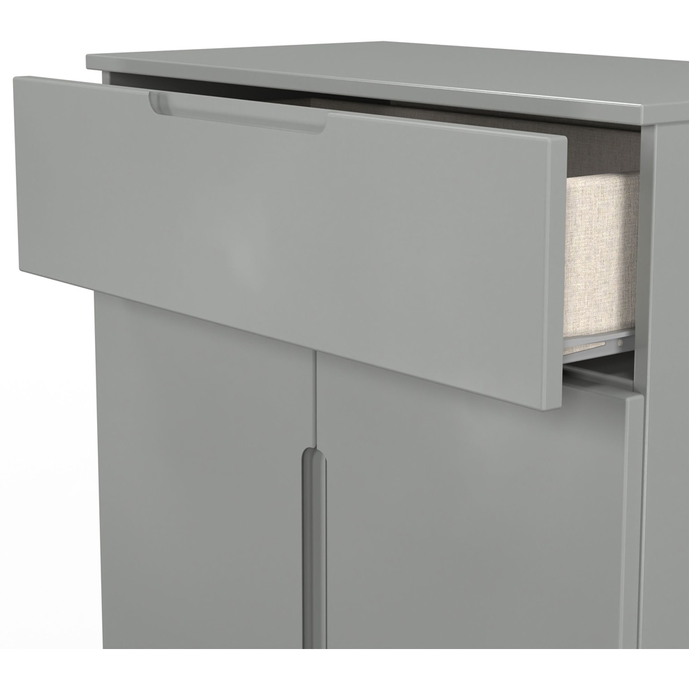 Crowndale Milan 2 Door Single Drawer Dusk Grey Sideboard Ready Assembled Image 7