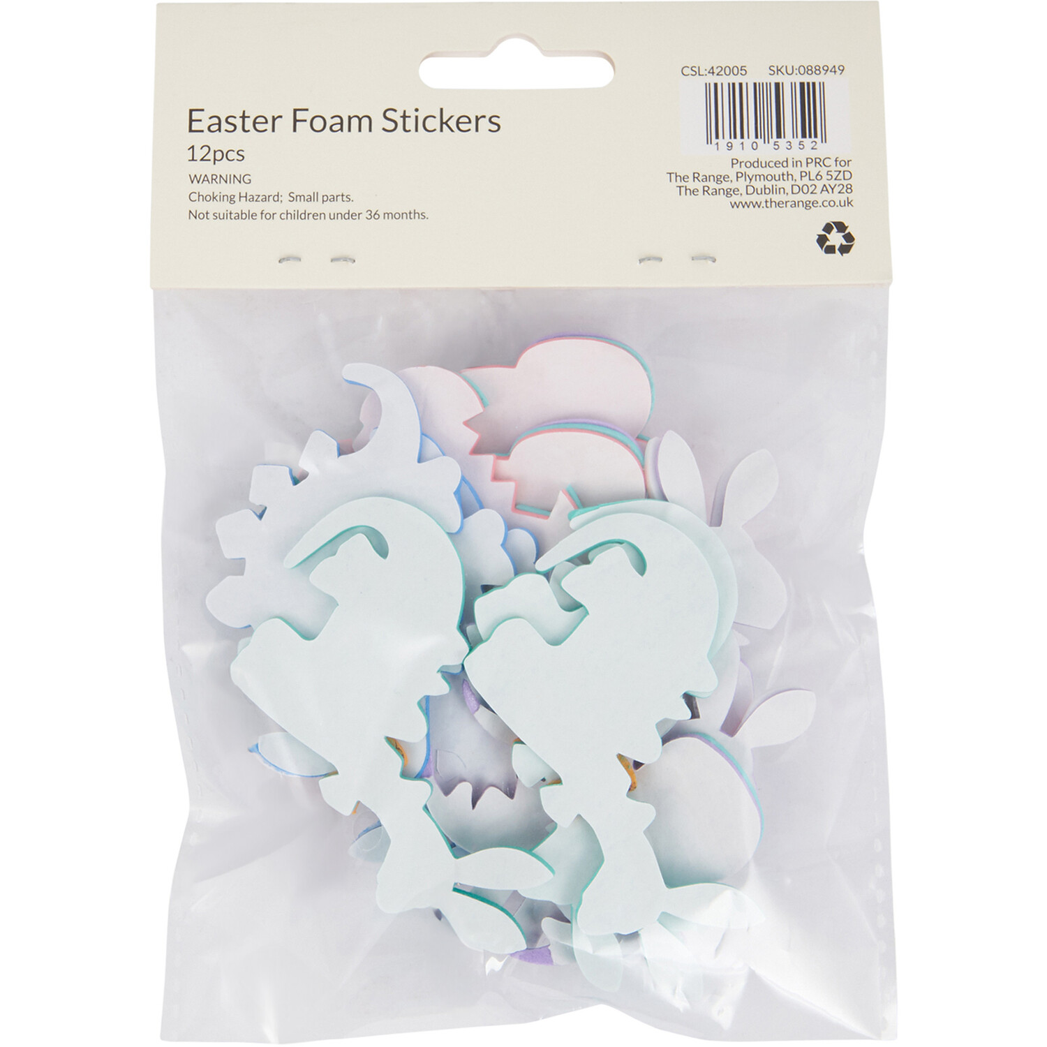 Pack of 12 Easter Foam Stickers Image 3