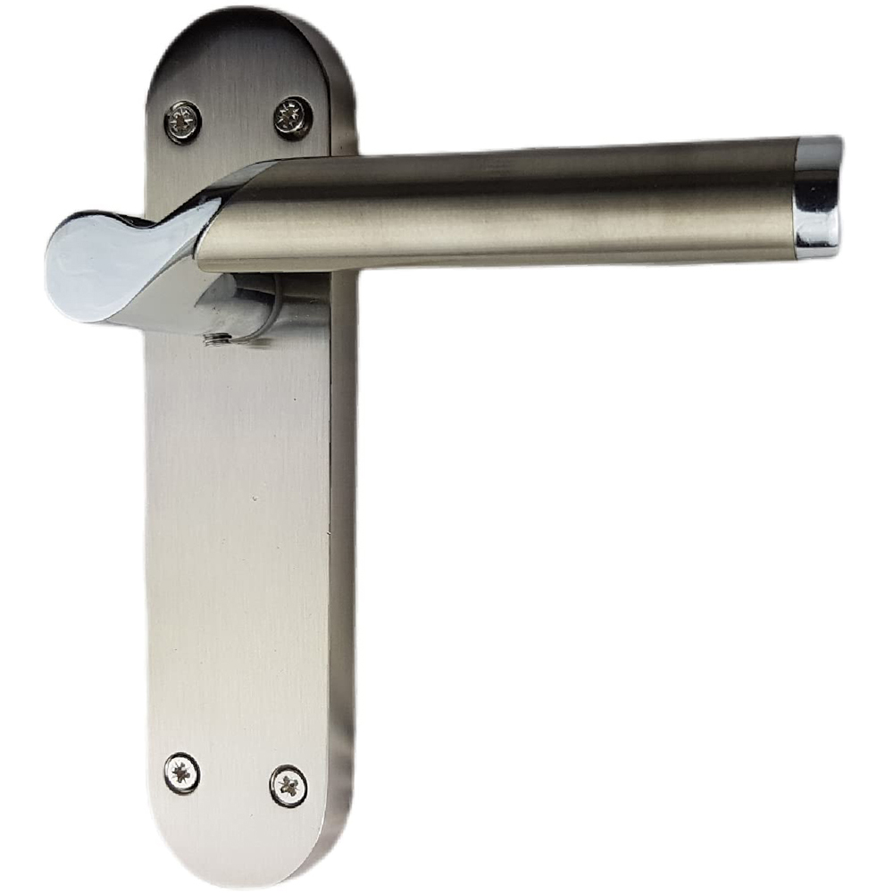 Golden Grace Satin Nickel Titan Door Handle Set 182 x 45mm Image 1