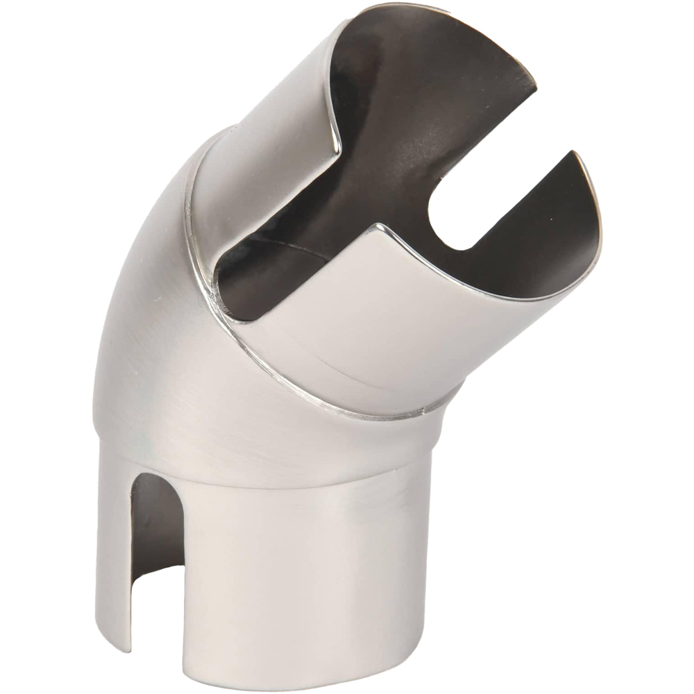Rothley Brushed Stair Handrail 135 Degree Elbow Bracket Image 1