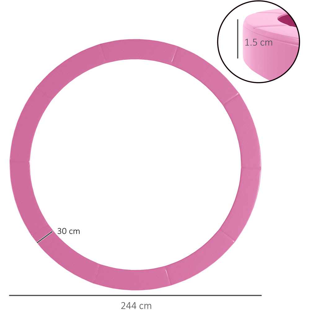 SPORTNOW 8ft Pink Trampoline Pad Spring Cover Image 9