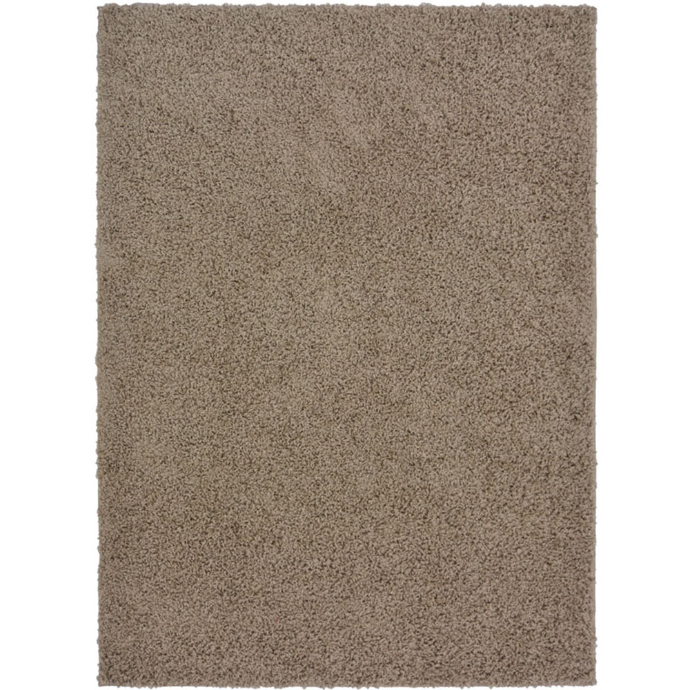 Olympia Shaggy Rug Latte 140 x 200cm Image 1