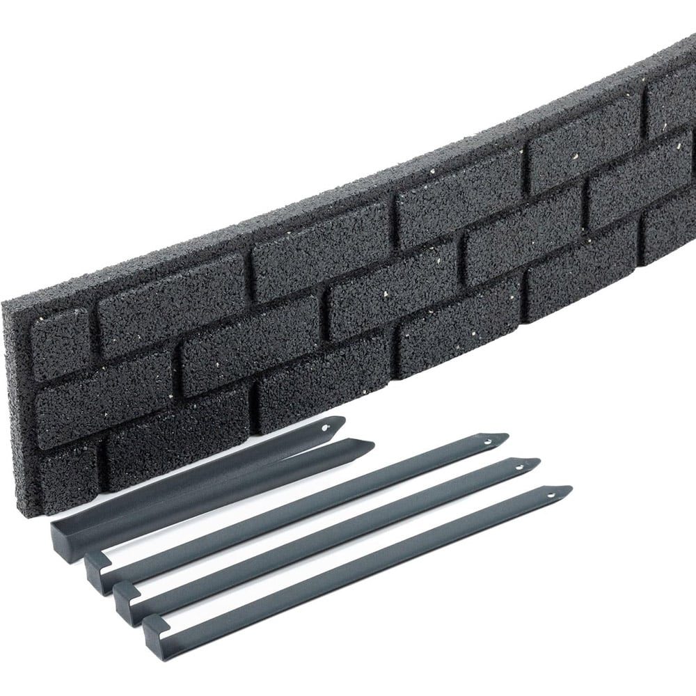 Garden Gear 15 x 120cm Grey Ultra Curve Bricks Garden Border Edging Image 3
