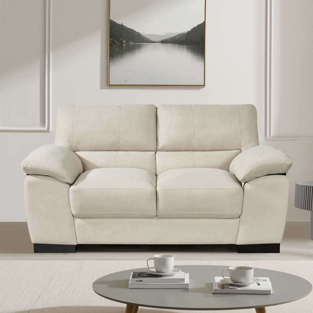 Artemis Home Mellette 2 Seater Oat Fabric Sofa Image 3