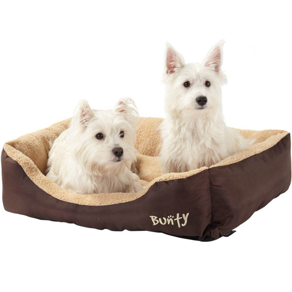 Bunty Deluxe Large Brown Soft Pet Basket Bed Image 5