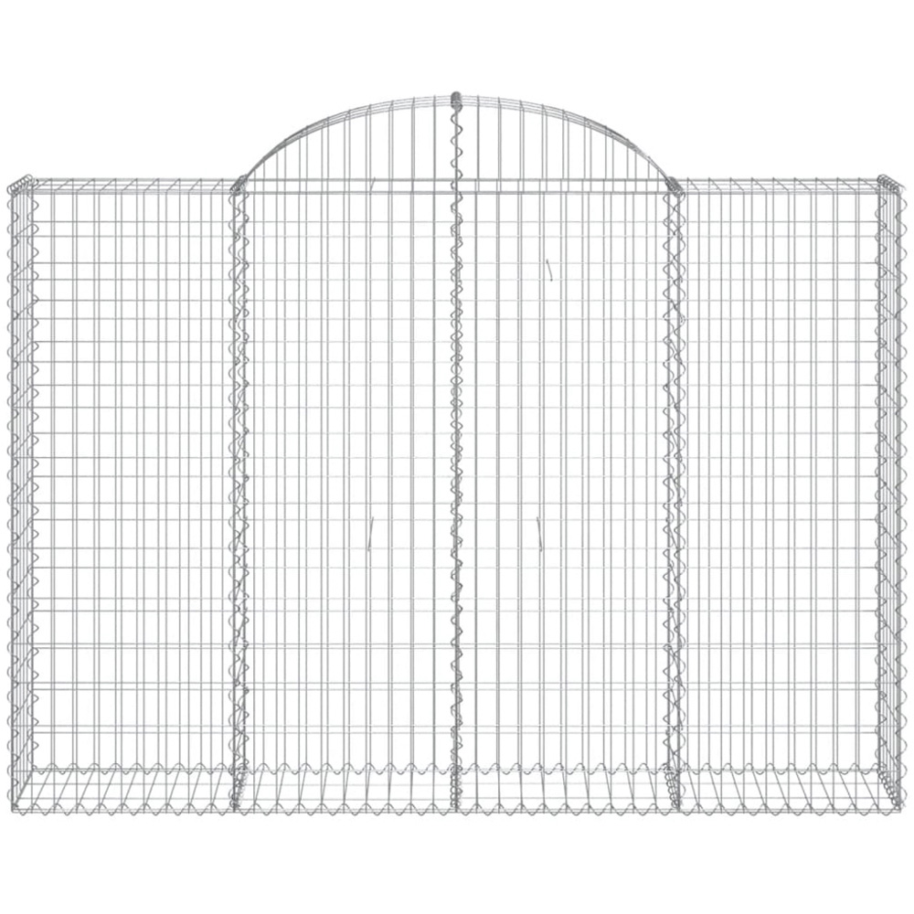 vidaXL Silver Galvanised Iron Gabion Basket 200 x 30 x 140/160cm 10 Pack Image 2