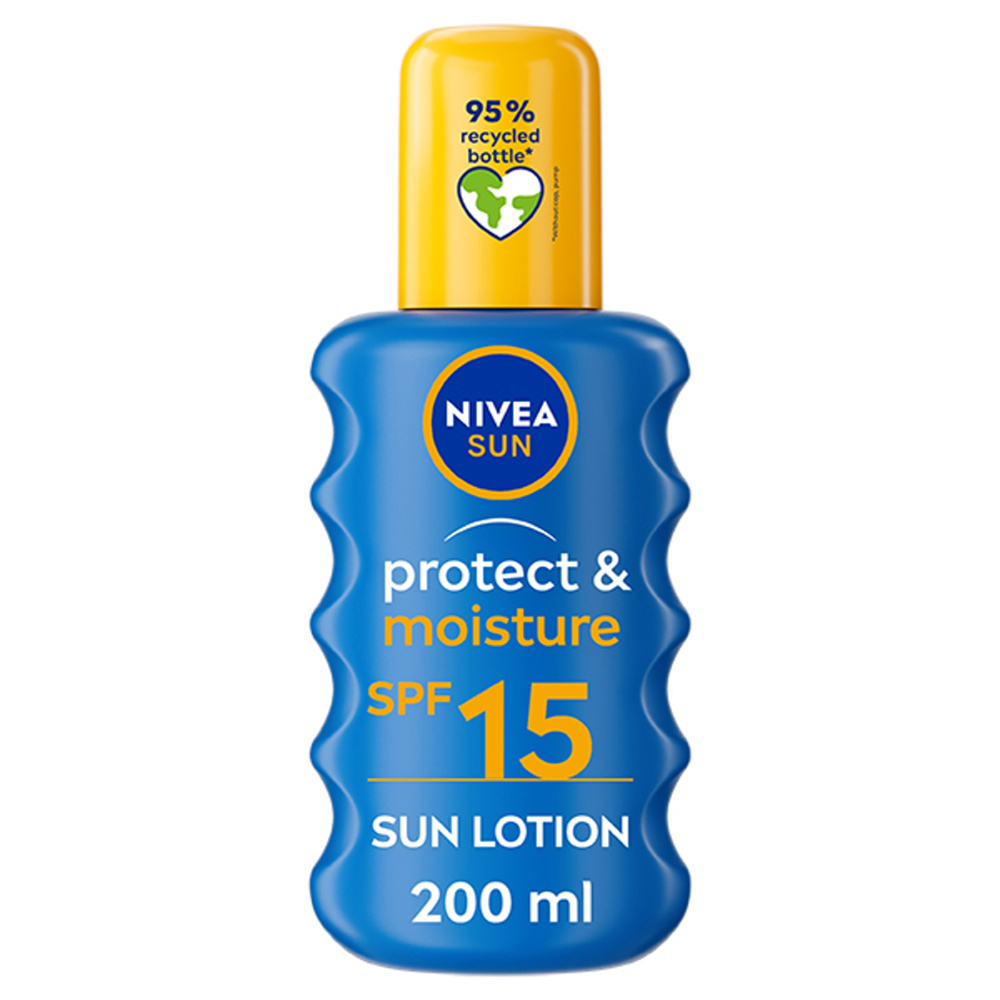 Nivea Sun Protect and Moisture Sun Cream Spray SPF15 200ml Image 1