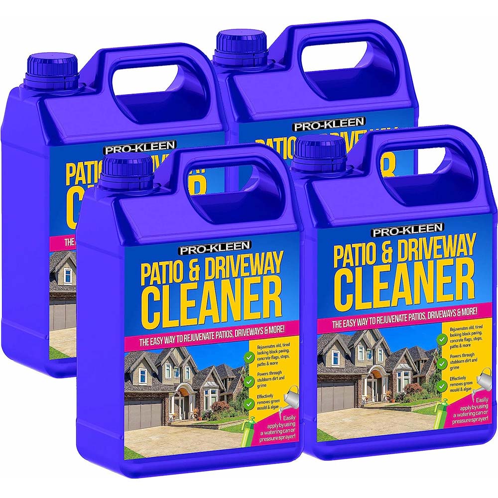 Pro-Kleen Patio and Driveway Cleaner 20L Cleaning Liquid 5L 4 Pack Image 1