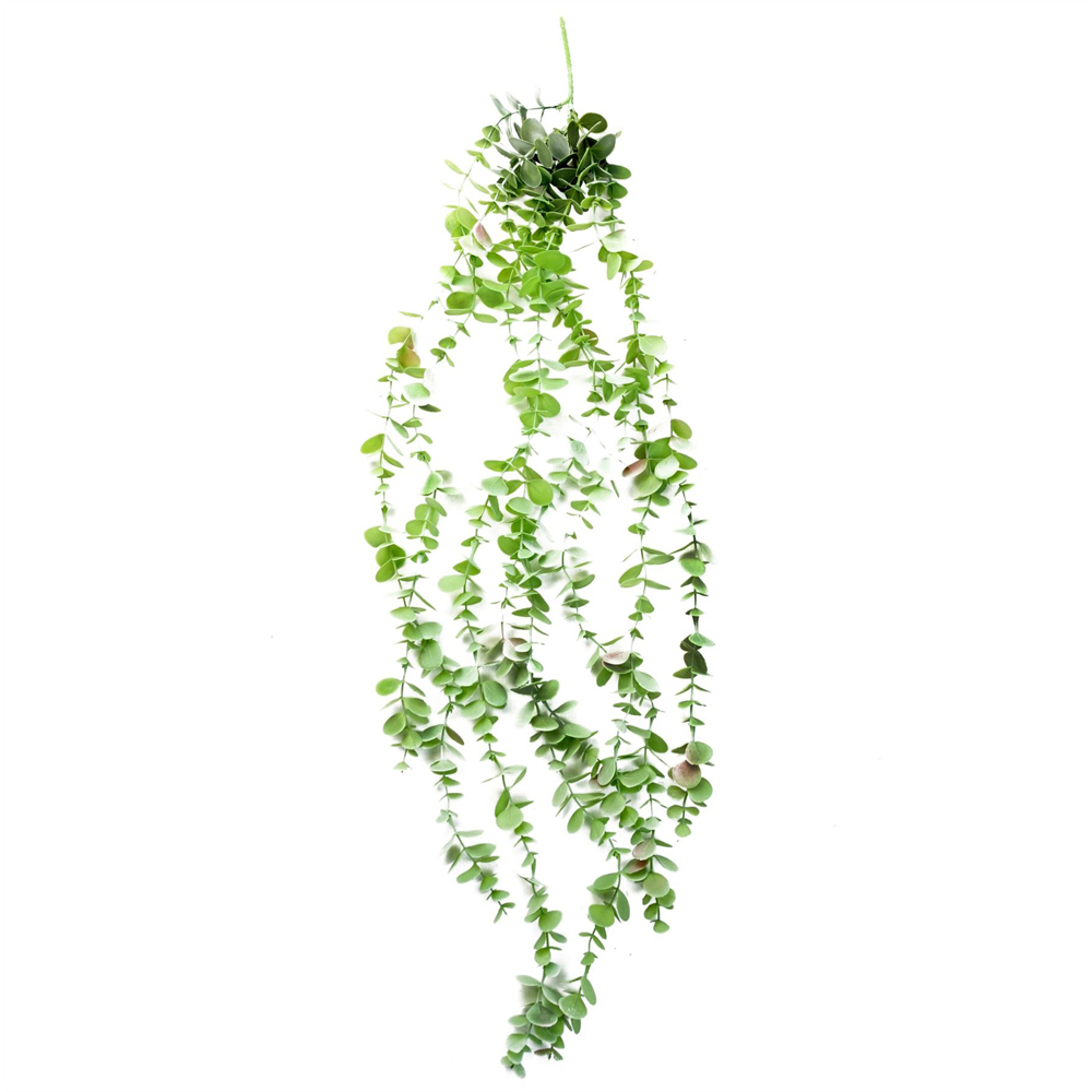 Leaf Trailing Eucalyptus Hanging Artificial Plant 3ft Image 1