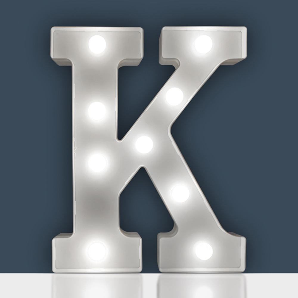 St Helens Battery Operated 3D LED Letter K Light Image 2
