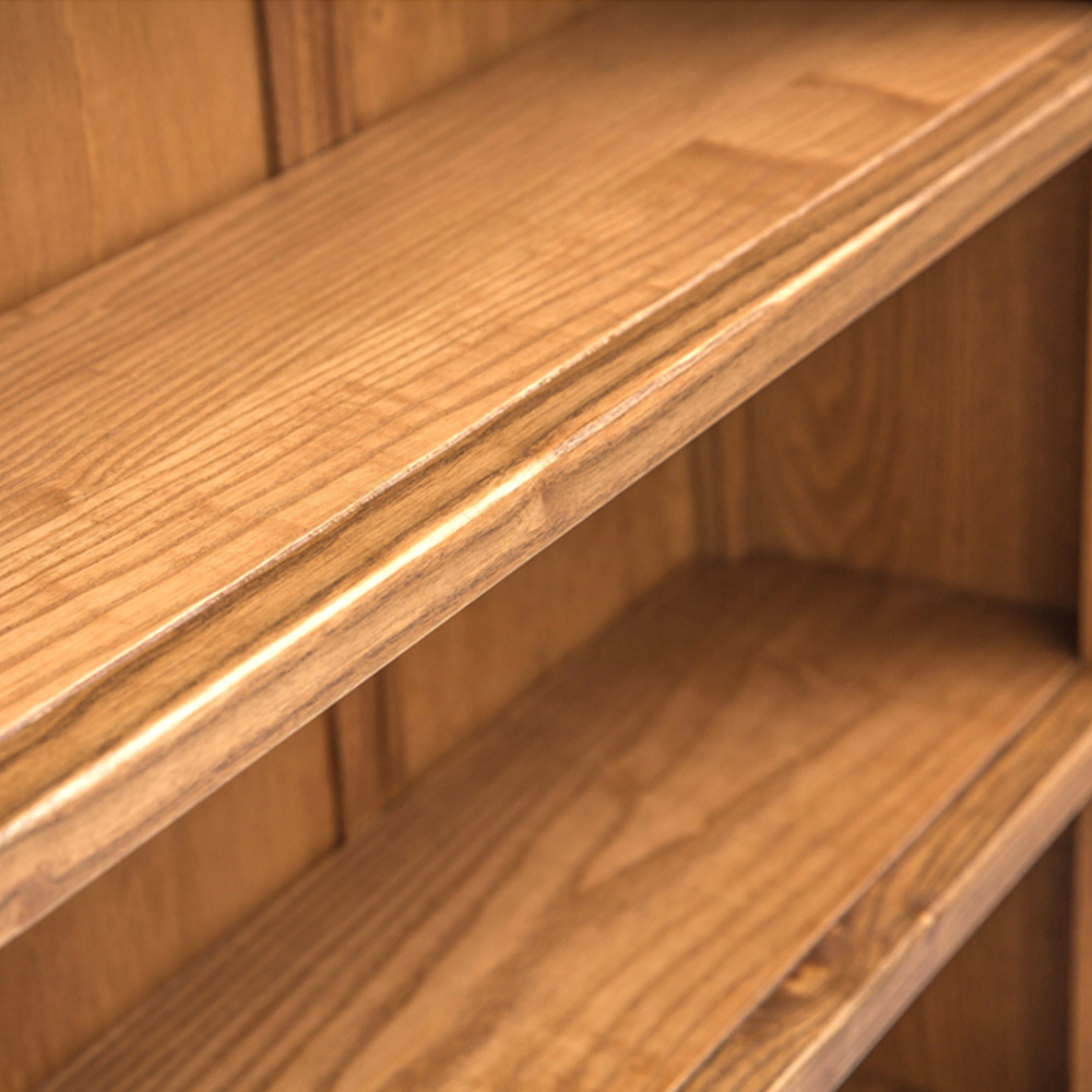 Salerno 4 Shelf Light Wood Wide Bookcase Image 6