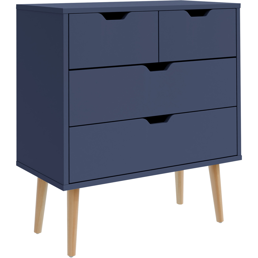 GFW Nyborg 4 Drawer Nightshadow Blue Chest of Drawers Image 2