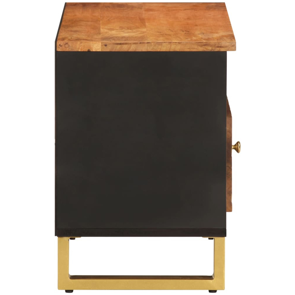 vidaXL Single Drawer 3 Open Shelf TV Cabinet with Metal Legs Image 5