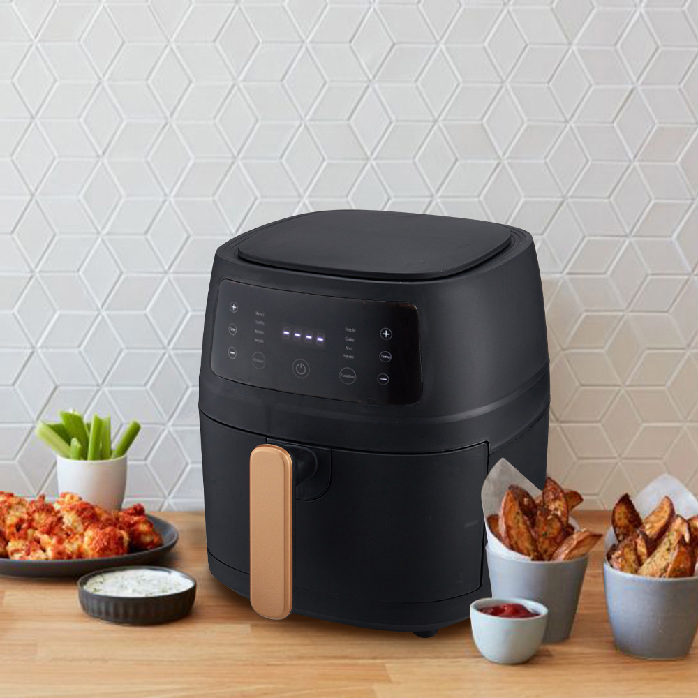 Living and Home DM0495 8L Black Touchscreen Air Fryer Image 2