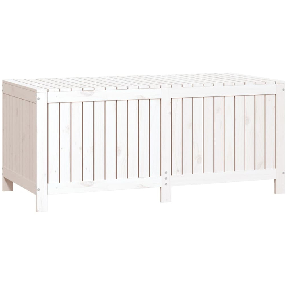 vidaXL 64 x 147 x 68cm White Pine Wood Garden Storage Box Image 1