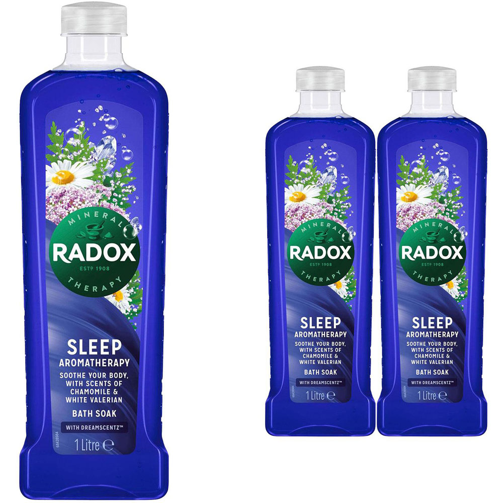 Radox Mineral Therapy Sleep Aromatherapy with Dream Scents Fragrance Bath Soak 1L 3 Pack Image 1