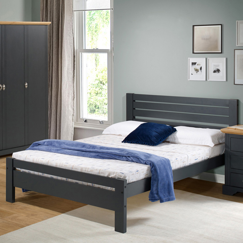 Seconique Toledo King Size Grey Bed Image 1