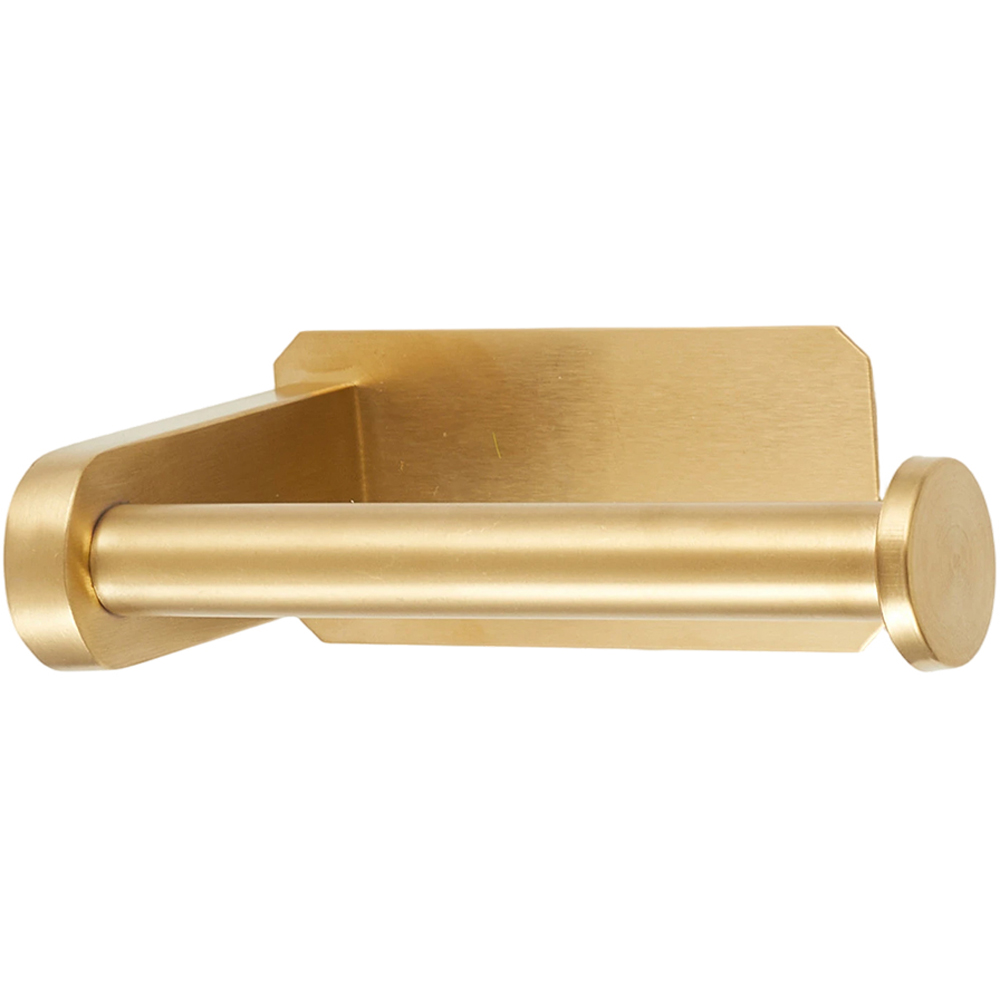 Living and Home Gold Self-Adhesive Stainless Steel Toilet Roll Holder 14cm Image 4
