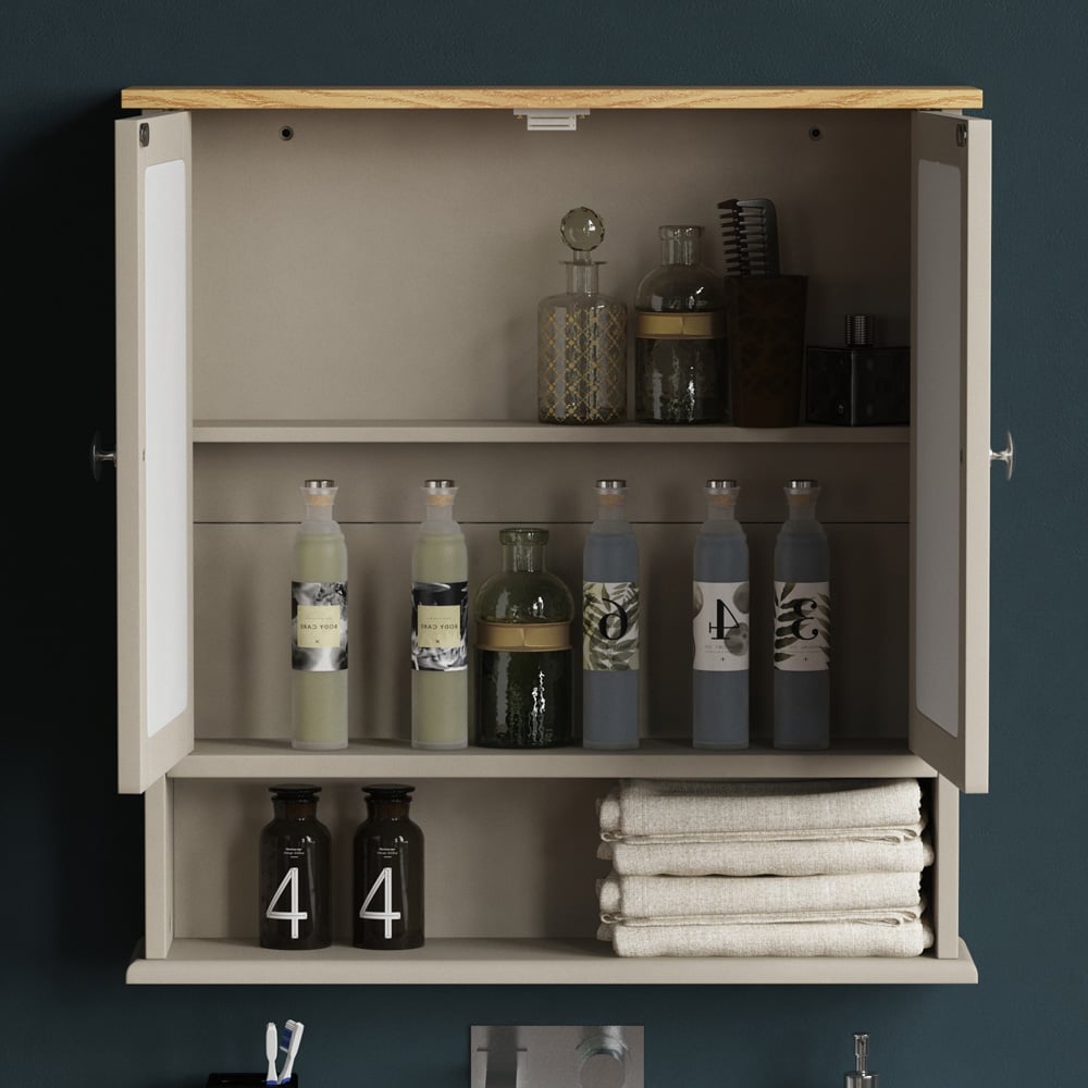 Bath Vida Priano Grey 2 Door Mirror Bathroom Cabinet Image 5