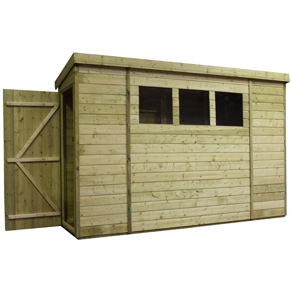 Empire Sheds 2600 14 x 3ft Side Panel Door Tongue and Groove Pent Garden Shed Image 2