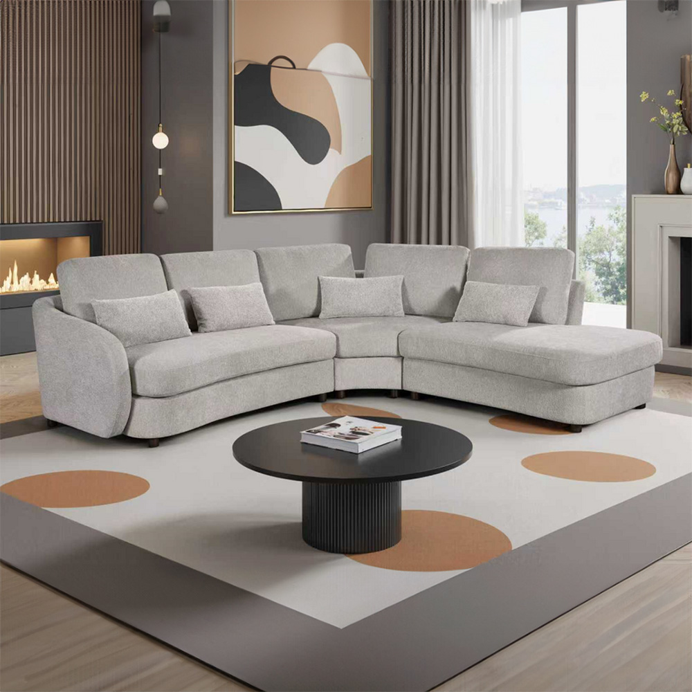 Mabel Corner Sofa Cream Right-hand Image 4