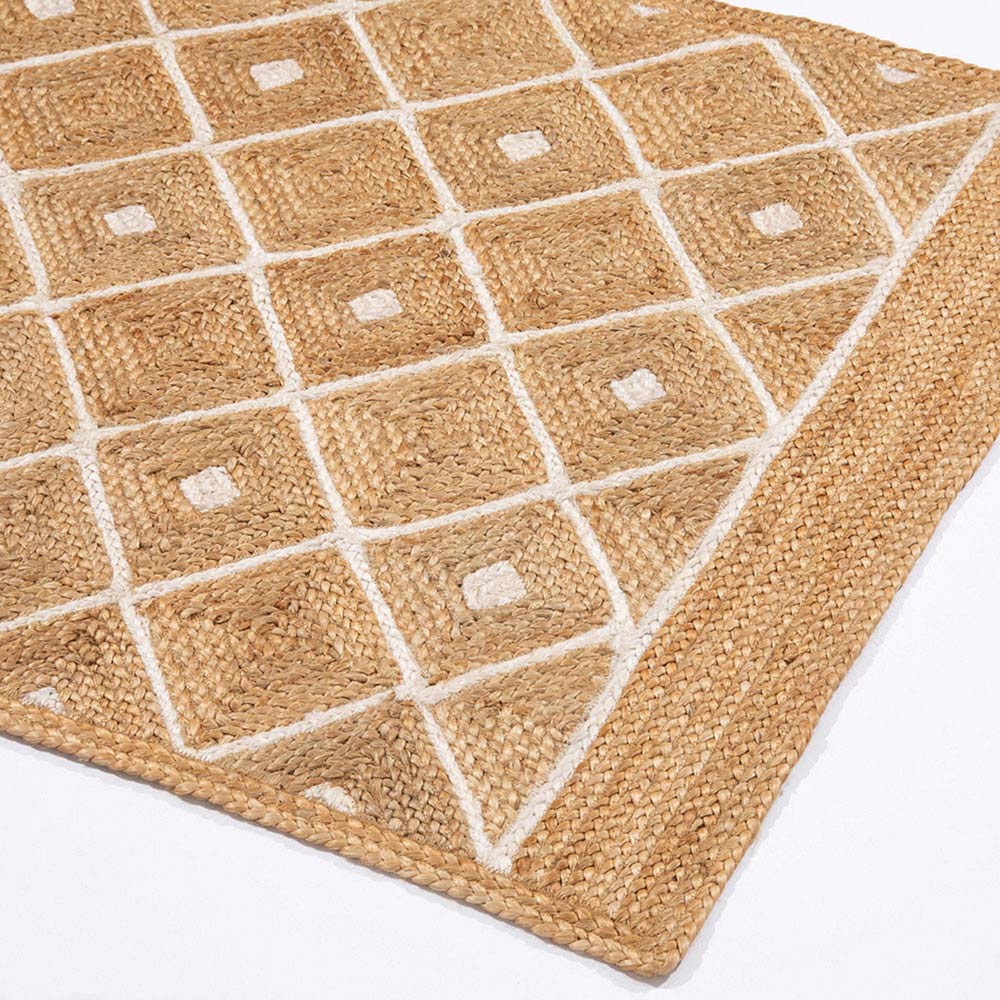 Prestbury Natural Diamond Braided Rug 120 x 170cm Image 3