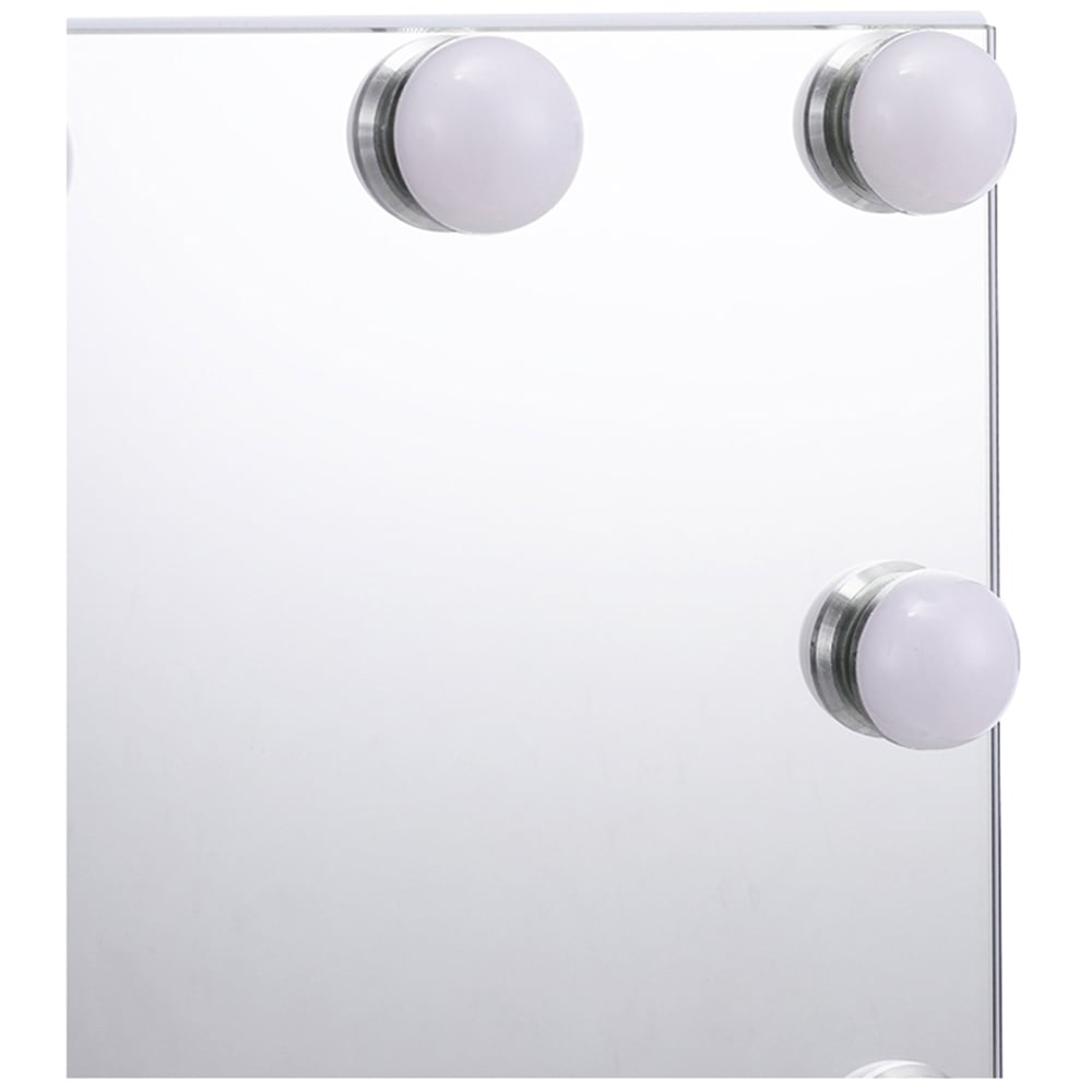 Living and Home Hollywood Vanity Tabletop Mirror with 15 LED Bulb 48 x 58cm Image 4