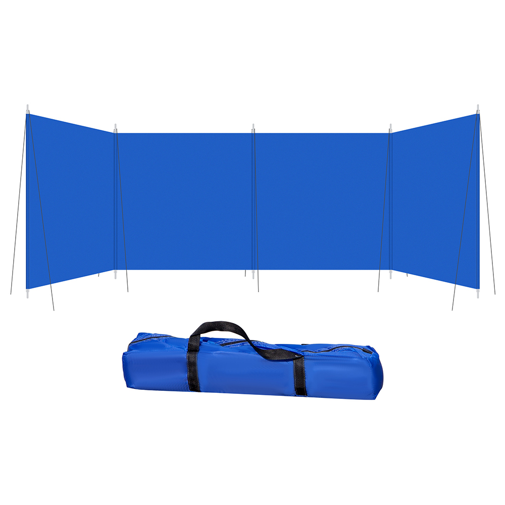 Outsunny 5.4 x 1.5m Camping Tent Wind Wall Blue Image 1