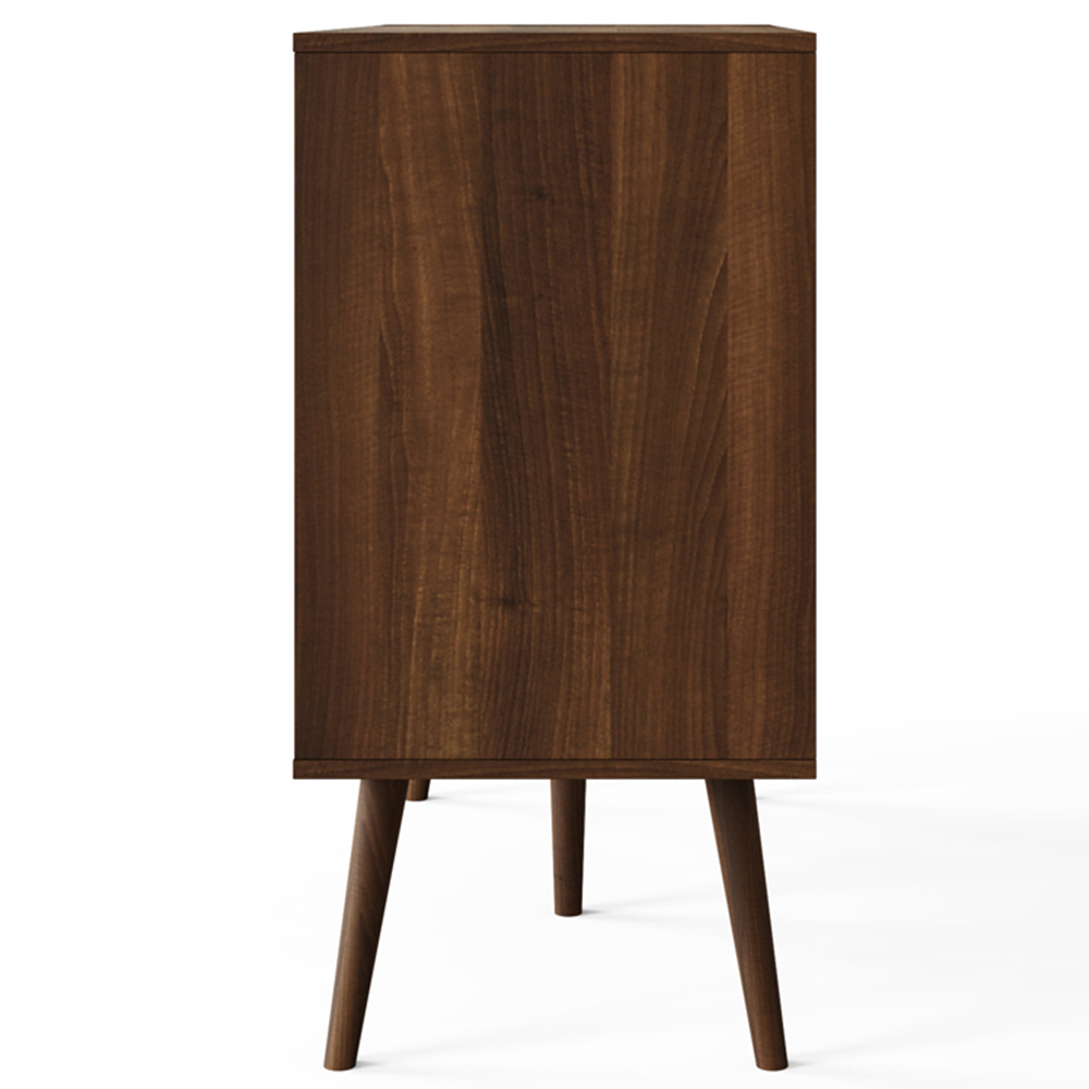 GFW Jaxon 2 Drawer 2 Shelf Walnut Turntable Stand Image 5