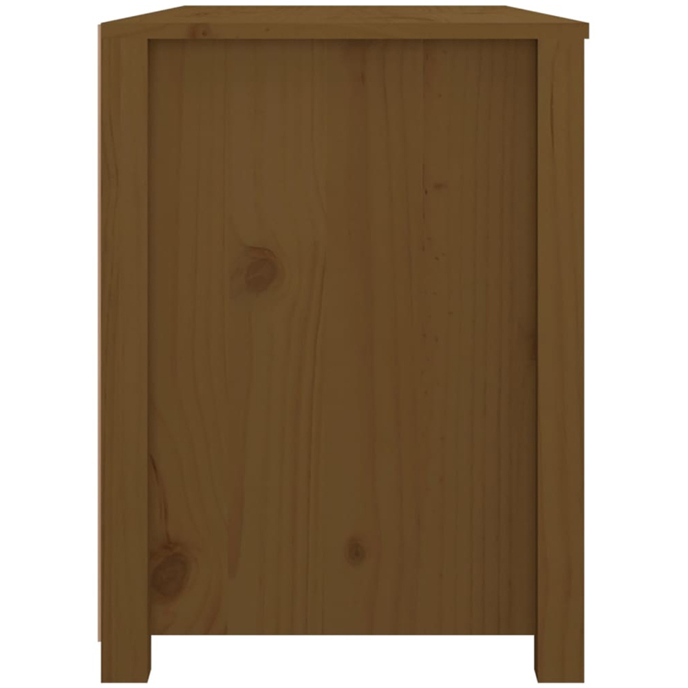 vidaXL 4 Drawer Honey Brown Solid Pine Wood Sideboard Image 5