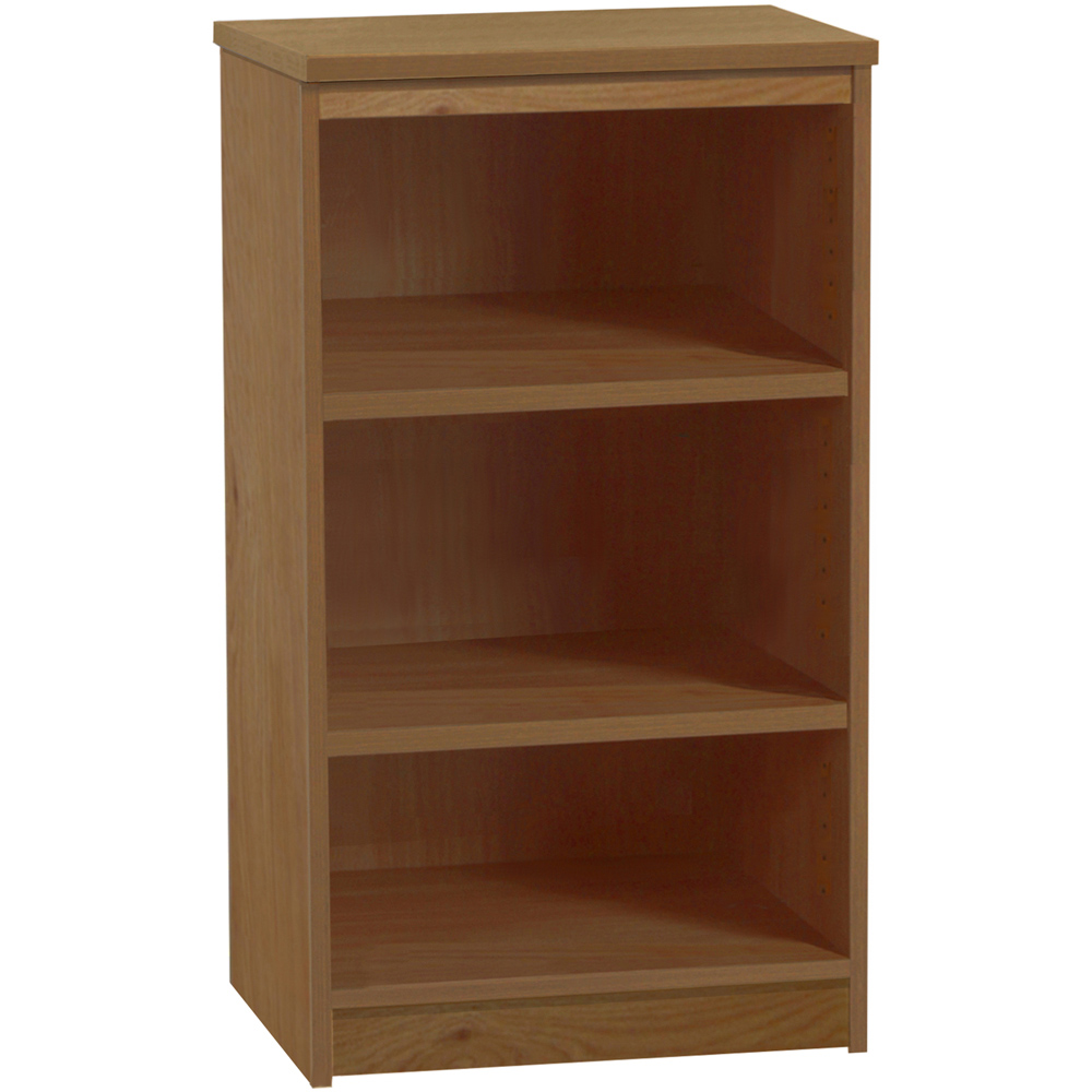 R White Cabinets 3 Shelf English Oak Mid Height Bookcase Image 2