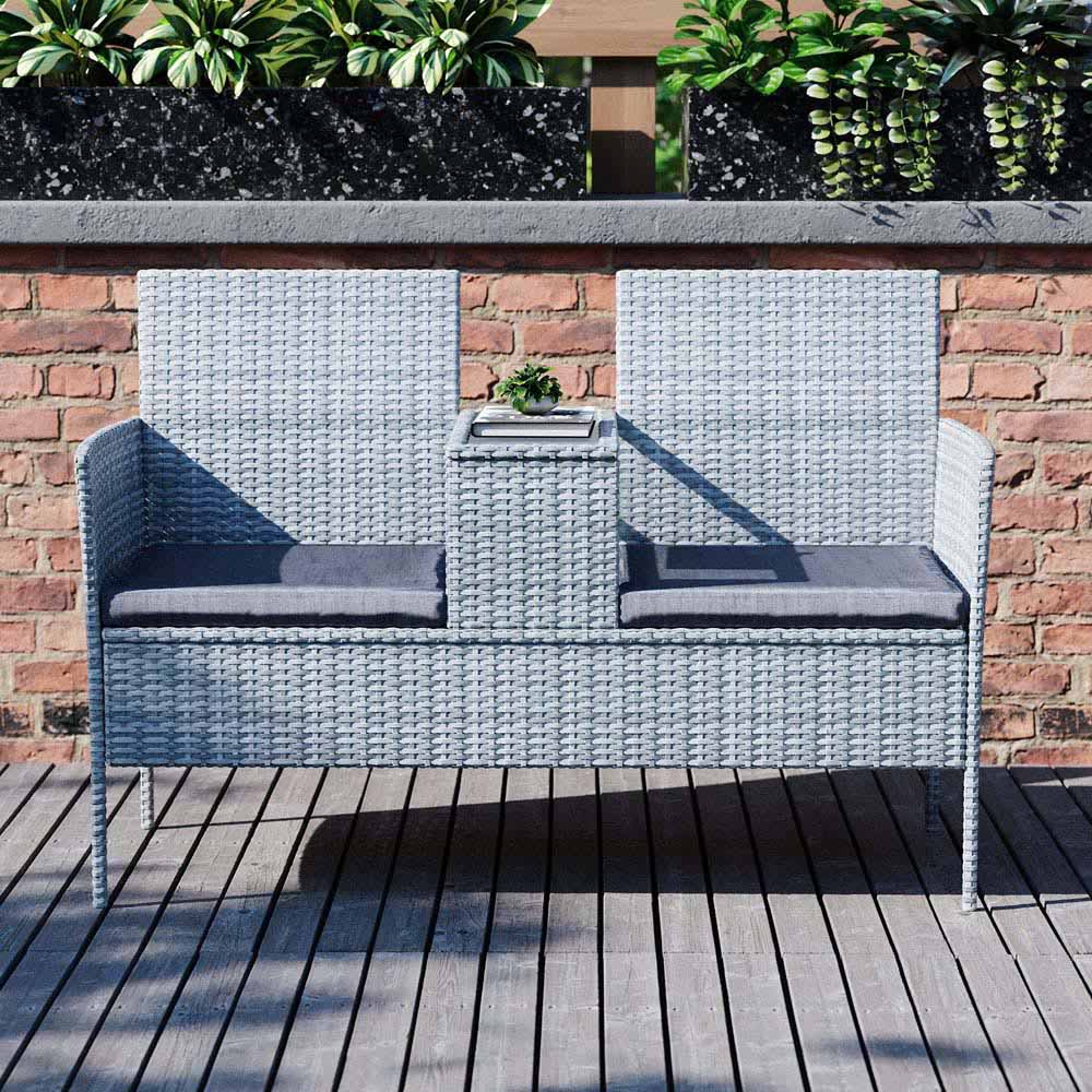 Garden Vida 2 Seater Grey Vienna Love Companion Seat Image 4