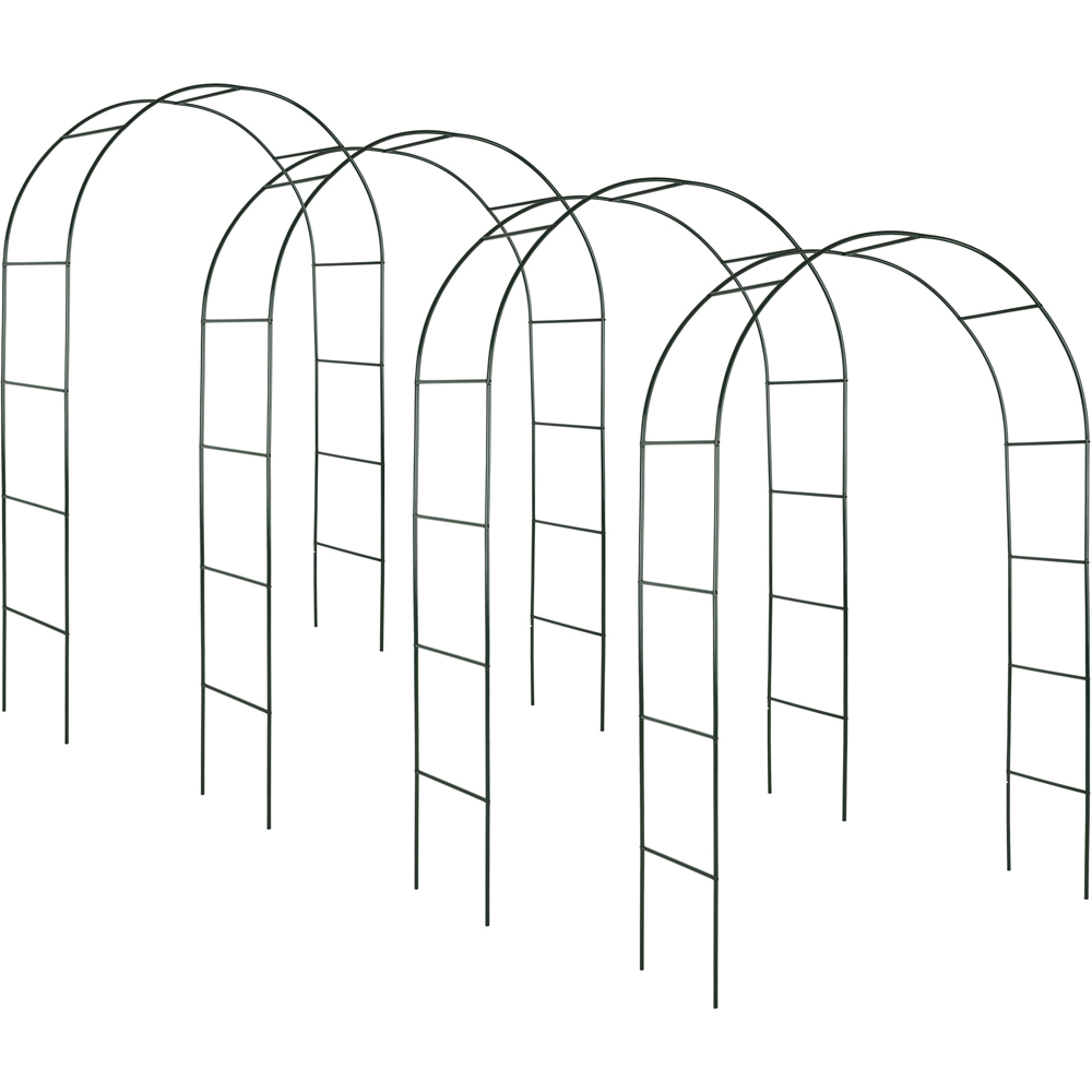 tectake Steel Rose Arch Set of 4 Image 2