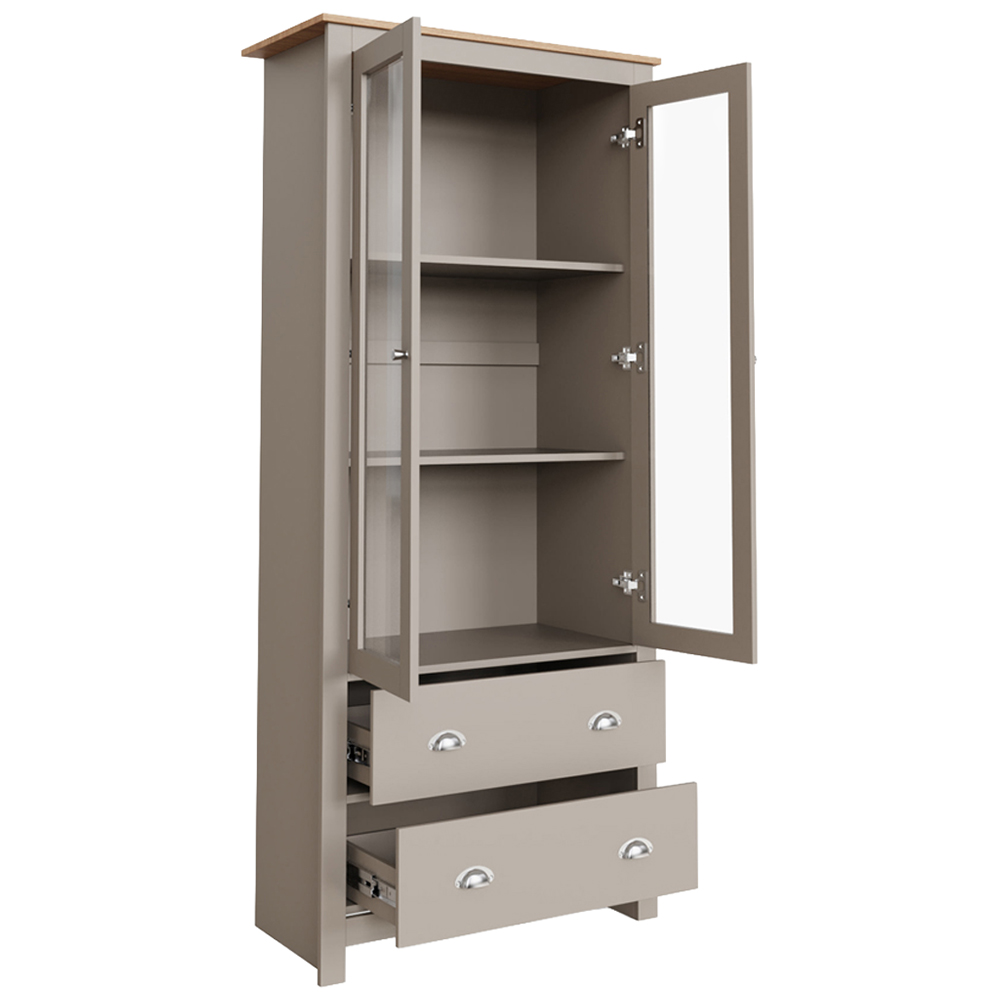 GFW Lancaster 2 Door 2 Drawer Grey Display Unit Image 6