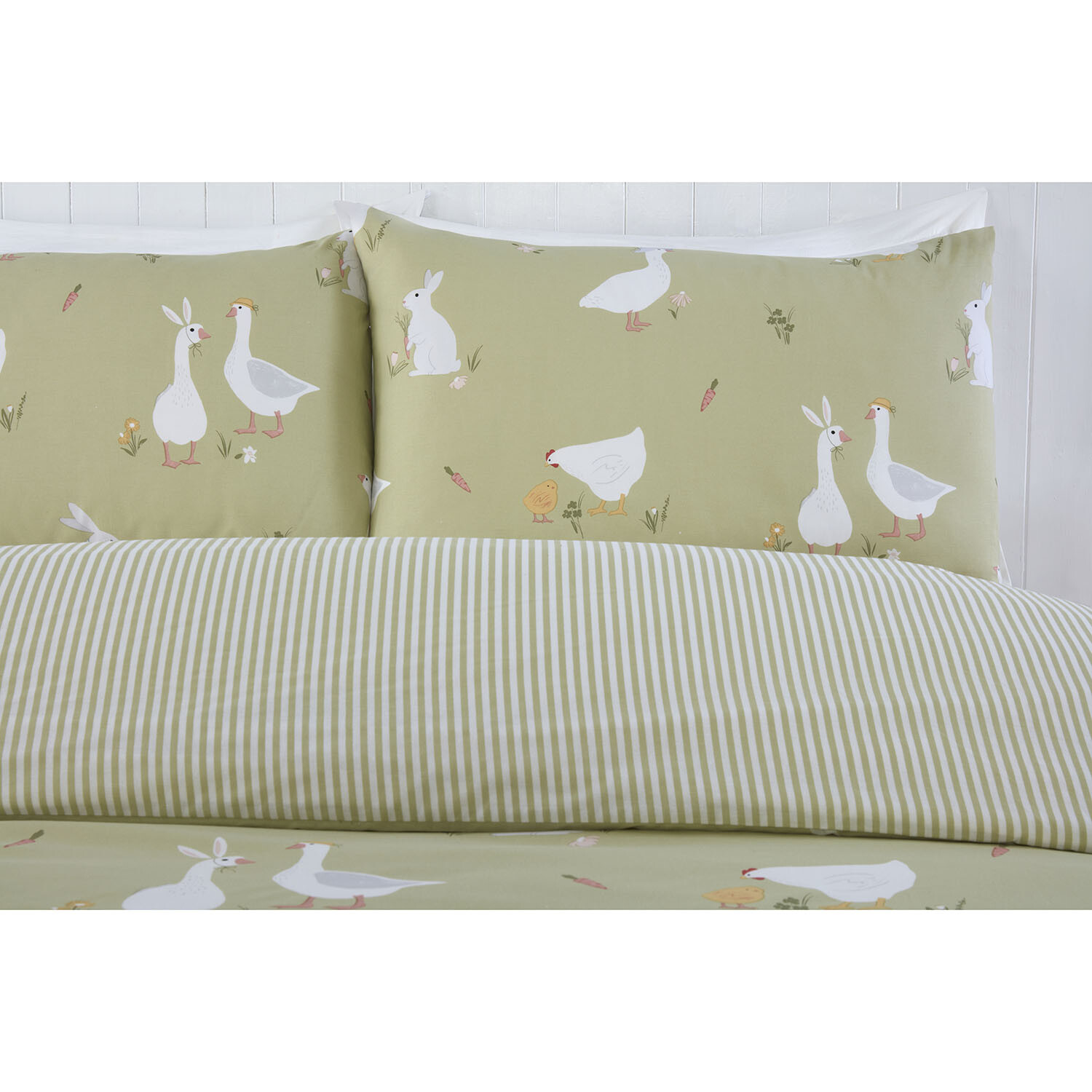 Spring Animals Duvet Set - Green / Single Image 3