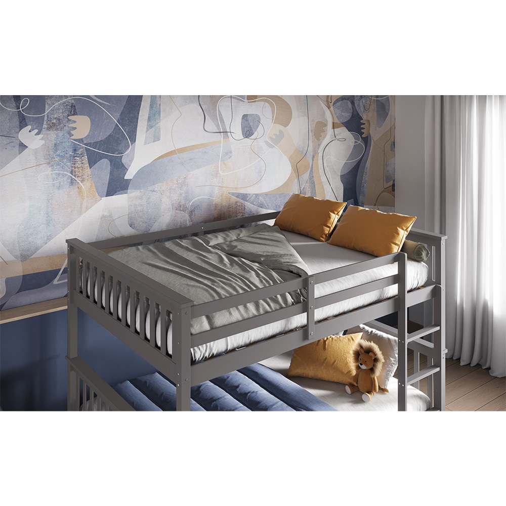 Flair Tetrad Small Double Grey Detachable Bunk Bed Image 2