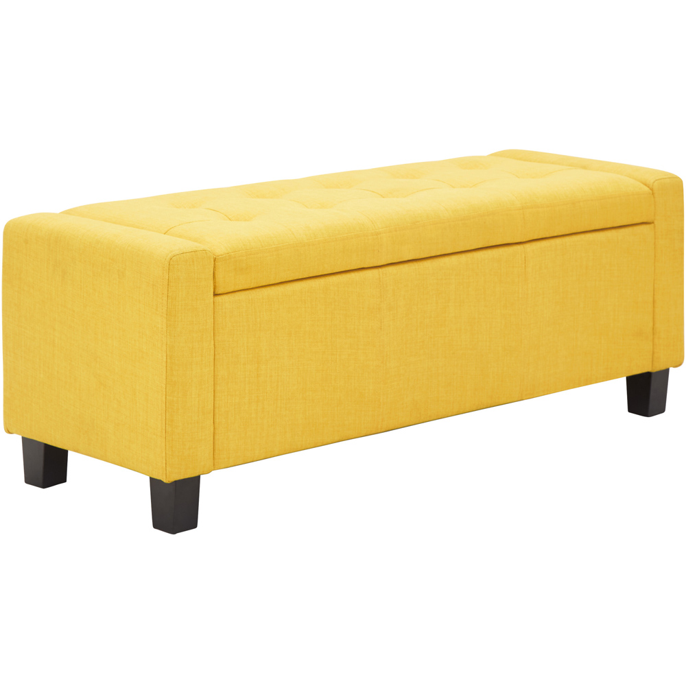 GFW Verona Mustard Ottoman Storage Bench Image 2