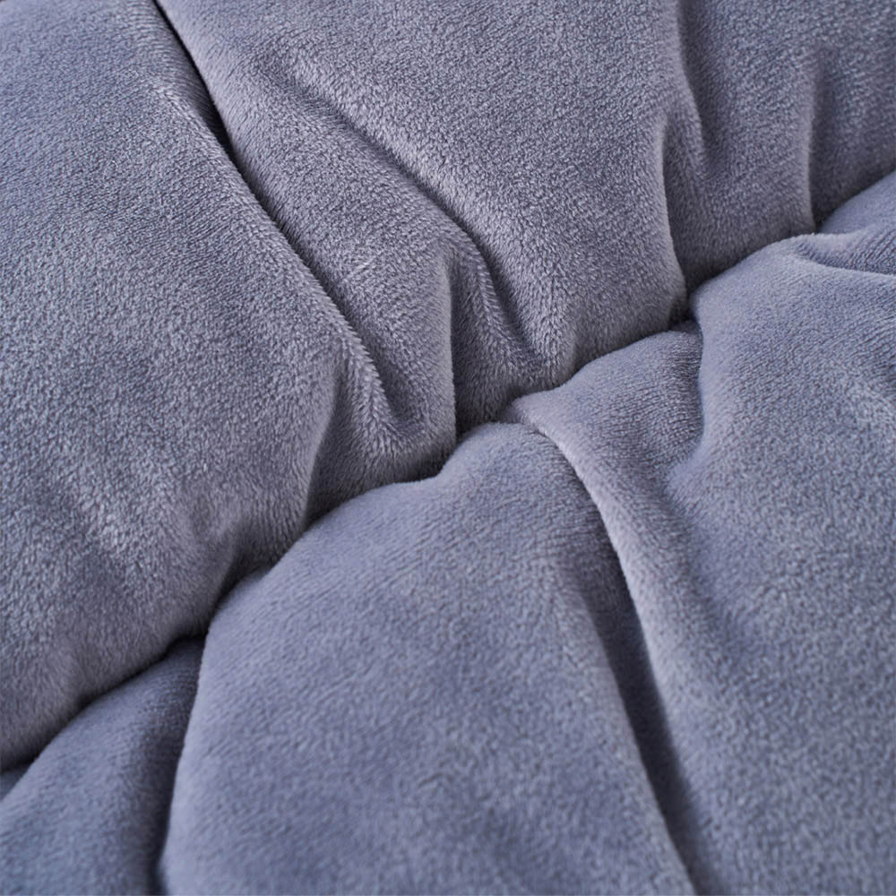 Living and Home Smoke Grey Quilted Seat and Back Cushion Image 5