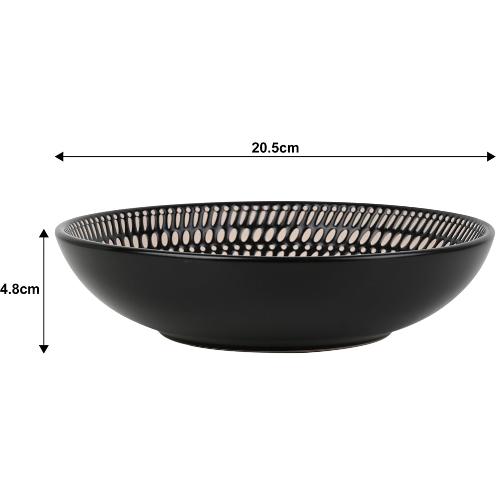 Waterside Black Pad Print 16 Piece Dinner Set Image 5