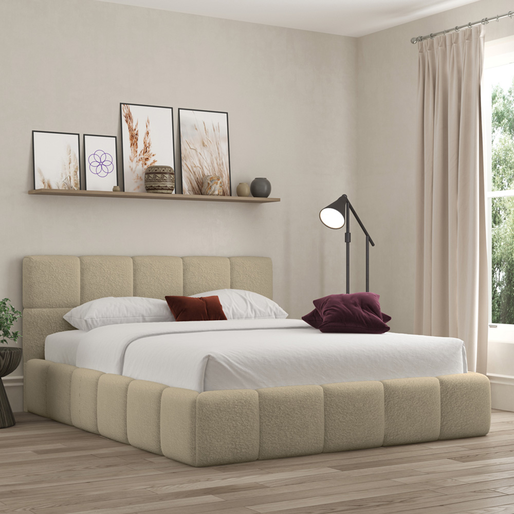 DS Living Ovella Single Latte Cubed Bed Frame Image 4